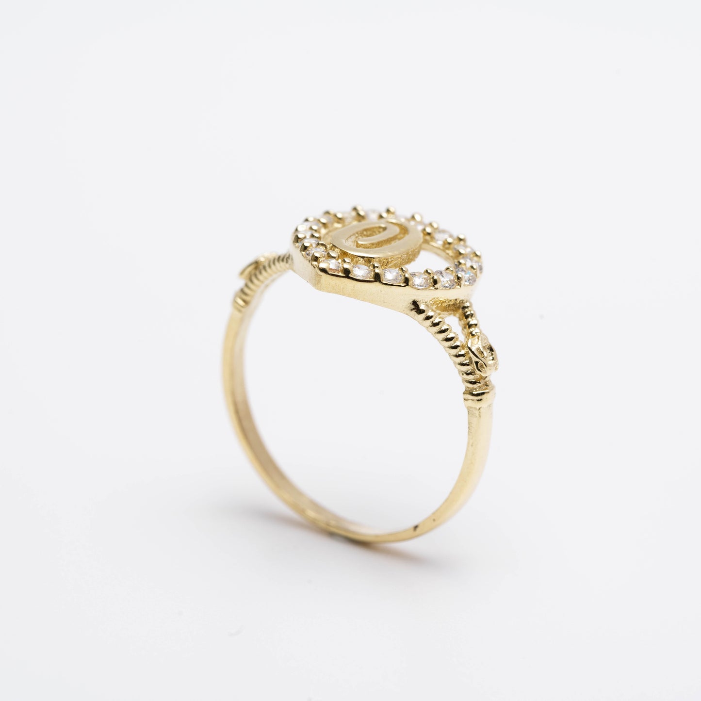 10K Heart Initial O Ring