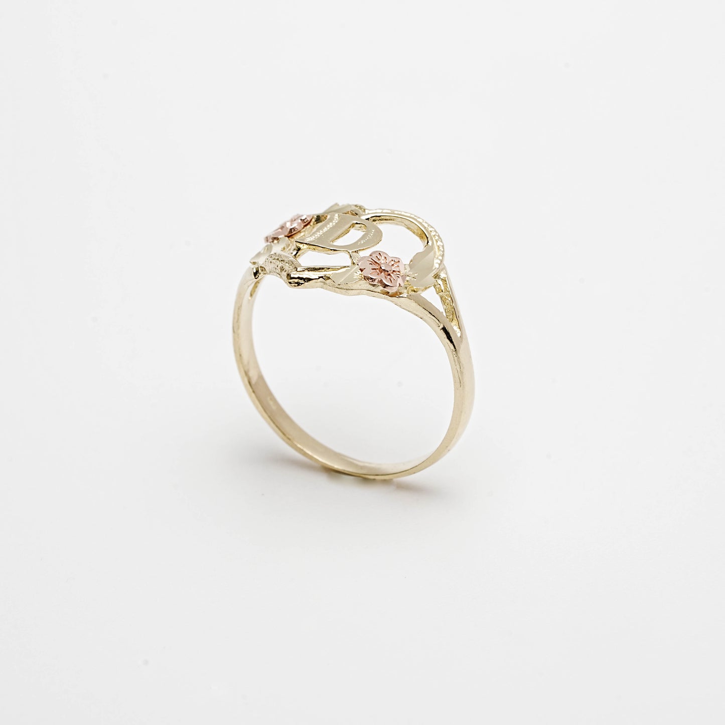 10K Heart Initial D Ring