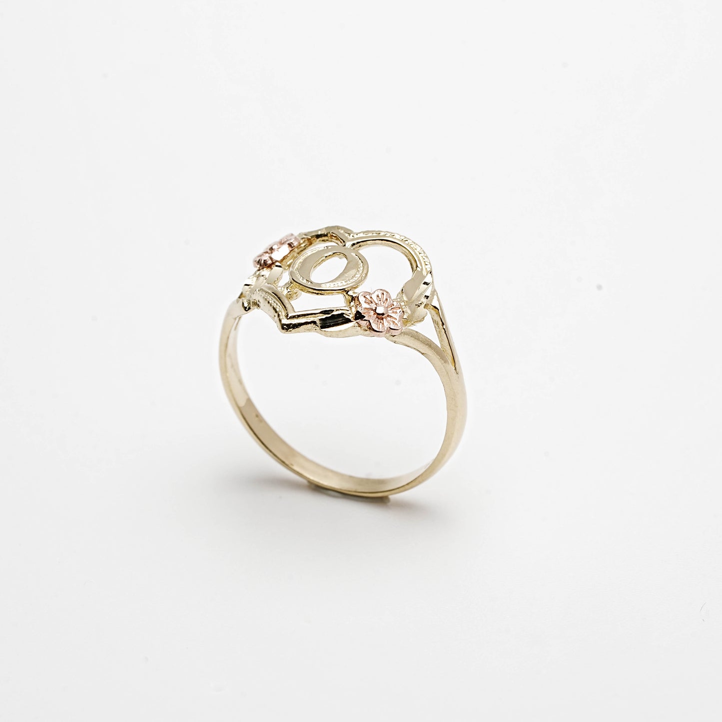 10K Heart Initial O Ring