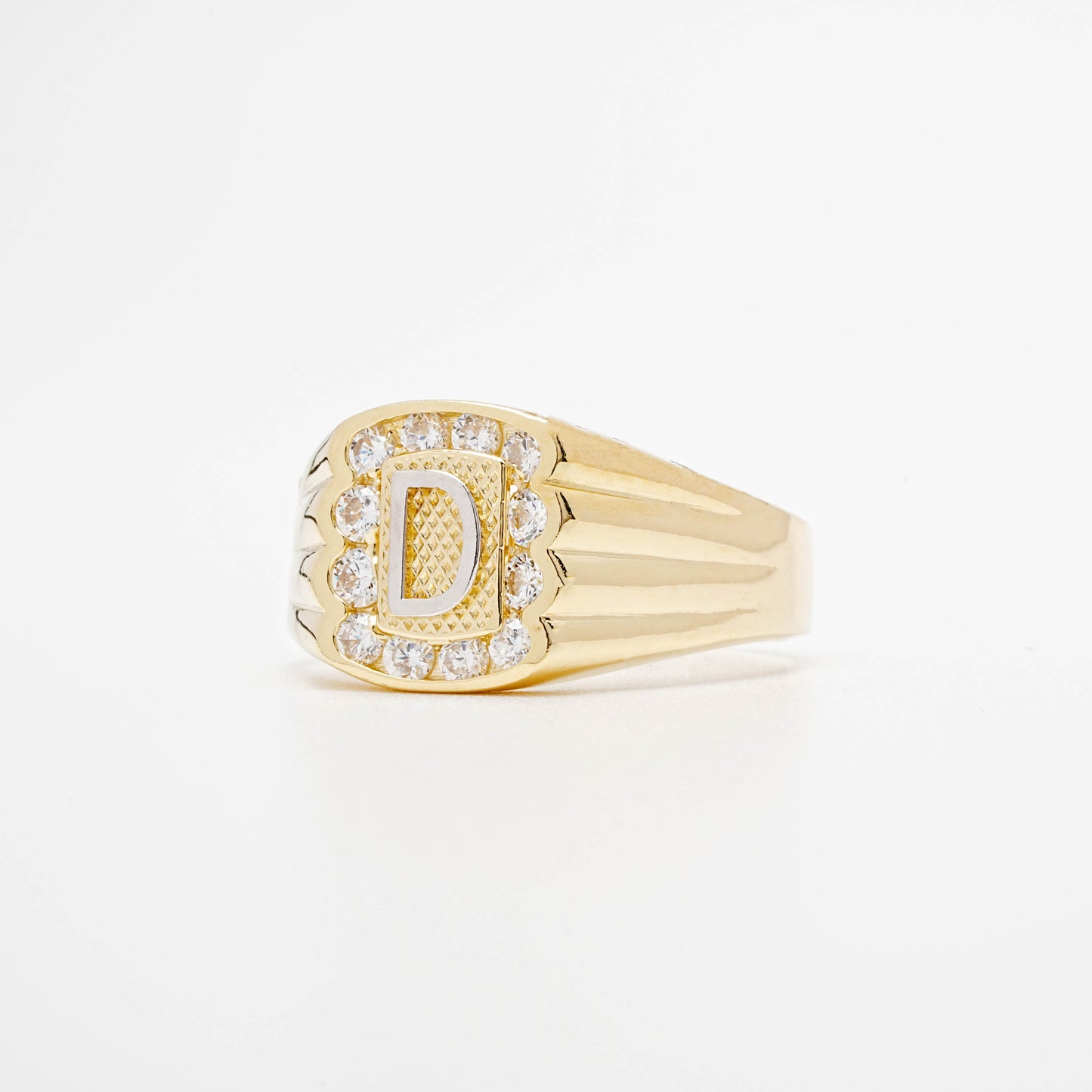 10K CZ Initial D Ring