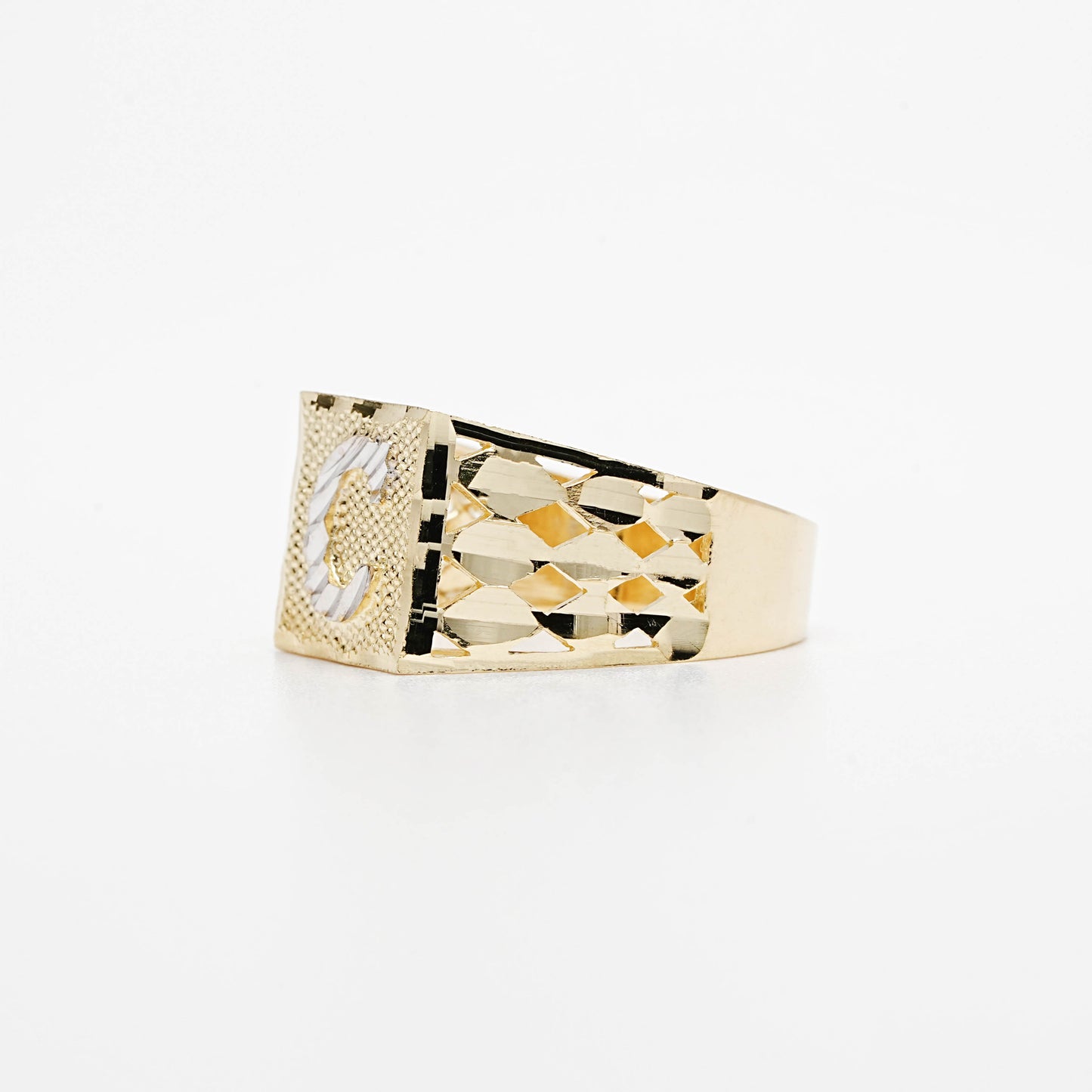10K Two-Tone Initial C Ring