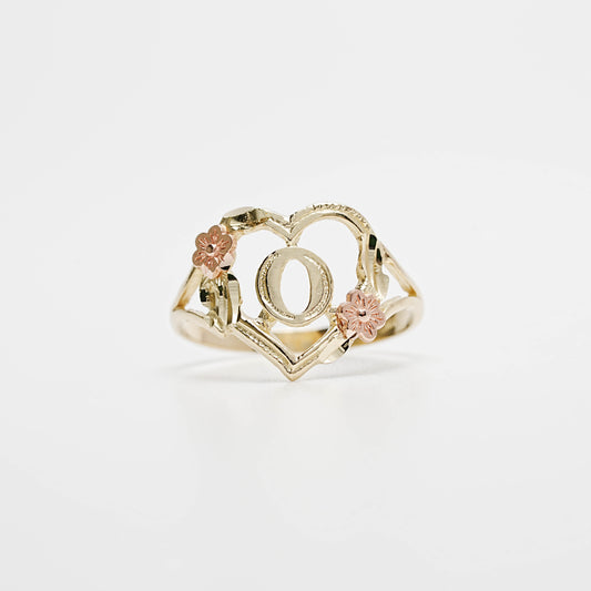 10K Heart Initial O Ring