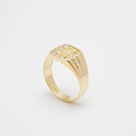 10K CZ Initial C Ring