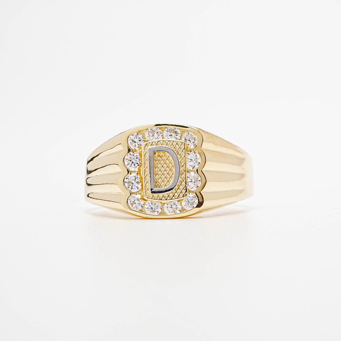 10K CZ Initial D Ring