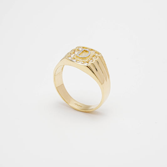 10K CZ Initial D Ring