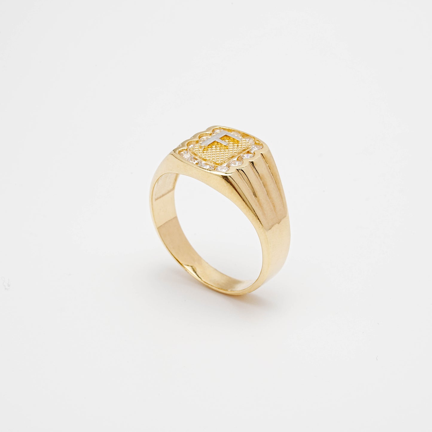 10K CZ Initial F Ring