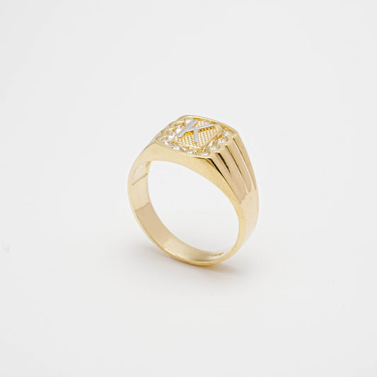 10K CZ Initial K Ring