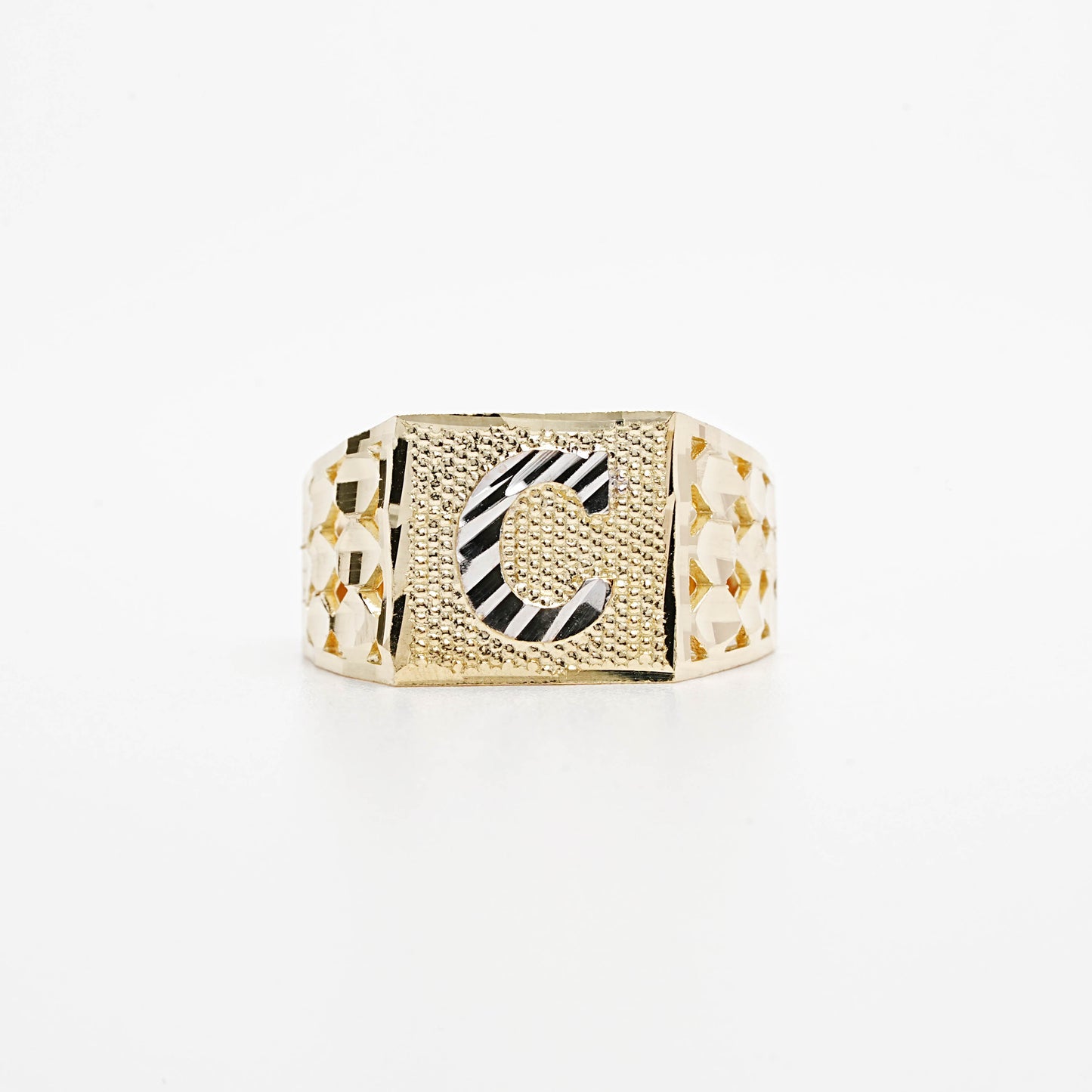 10K Two-Tone Initial C Ring