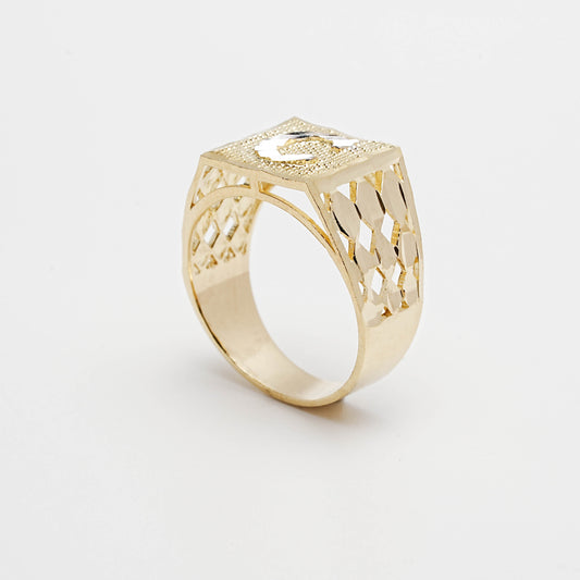 10K Two-Tone Initial C Ring