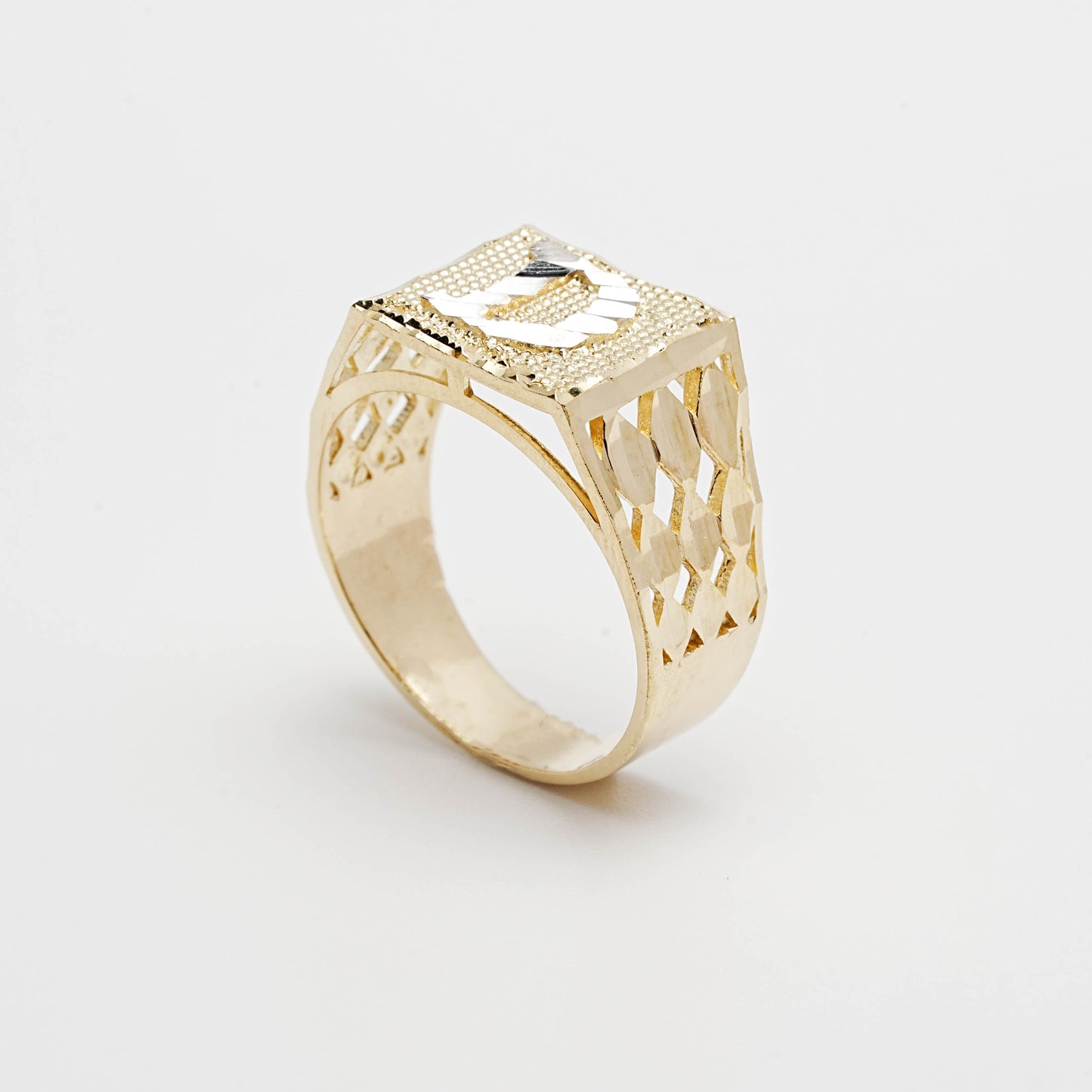 10K Two-Tone Initial D Ring