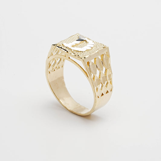 10K Two-Tone Initial D Ring