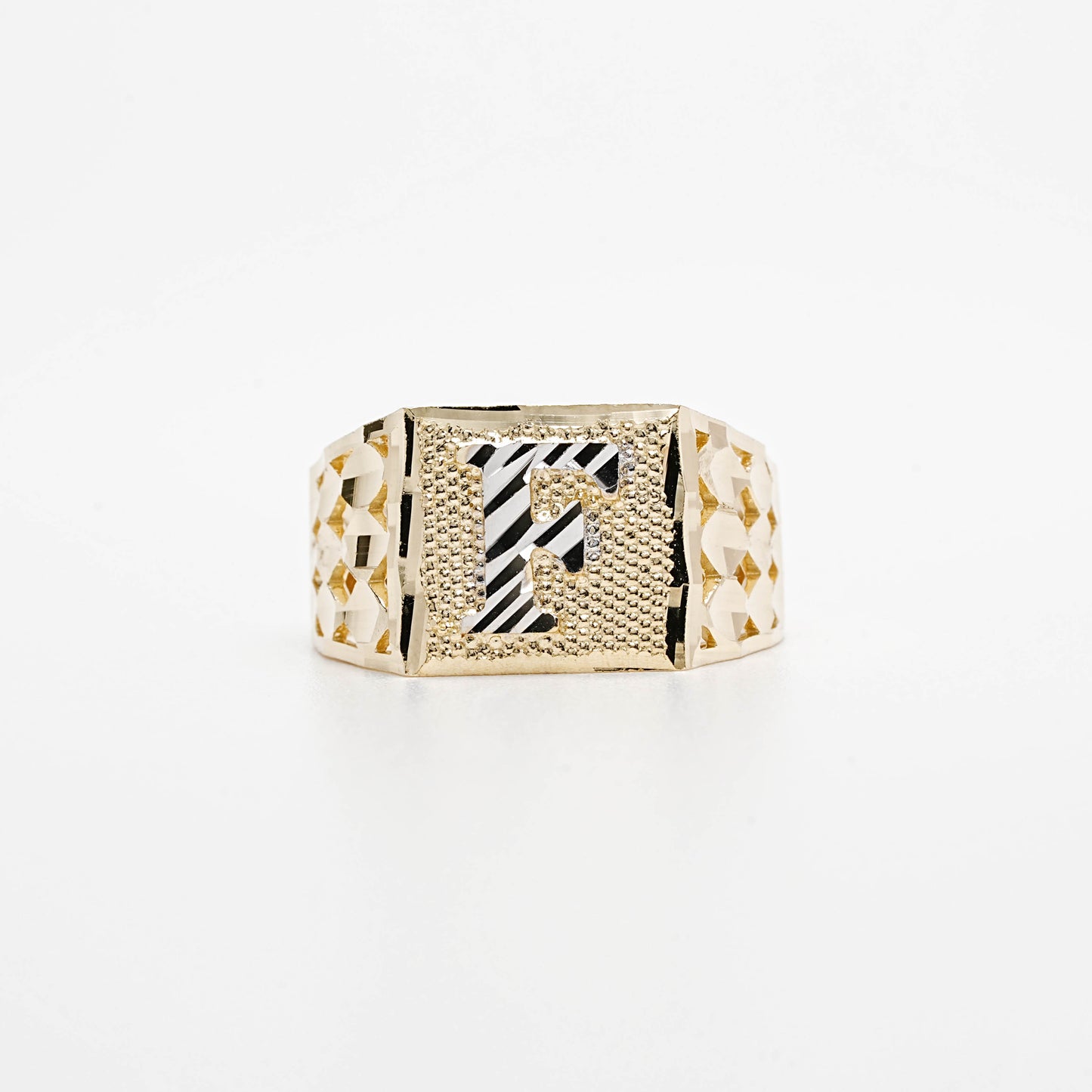 10K Two-Tone Initial F Ring