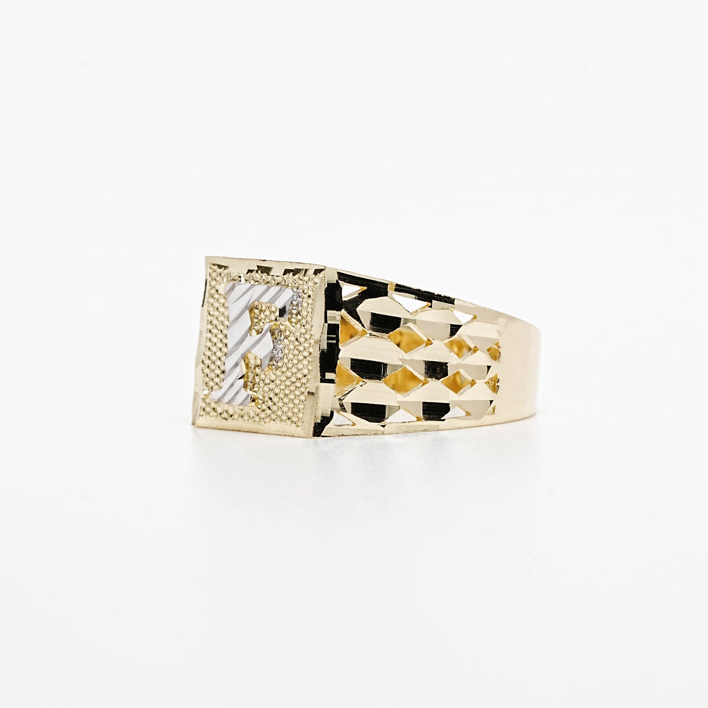 10K Two-Tone Initial F Ring