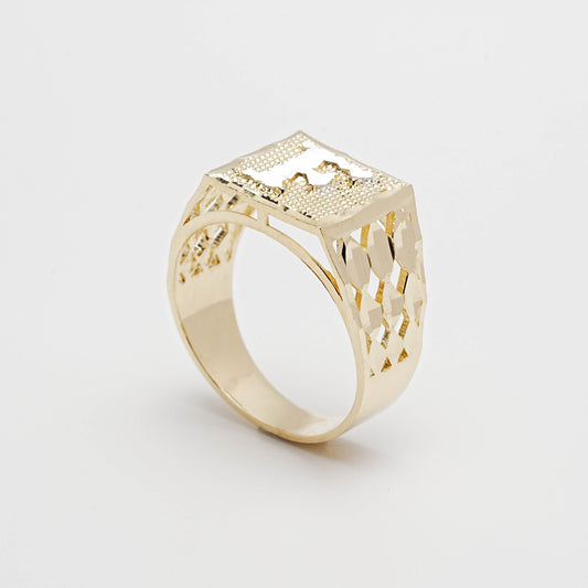 10K Two-Tone Initial F Ring