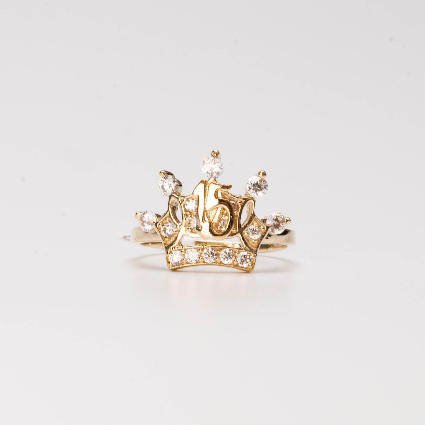 10K Sweet 15 Tiara Ring