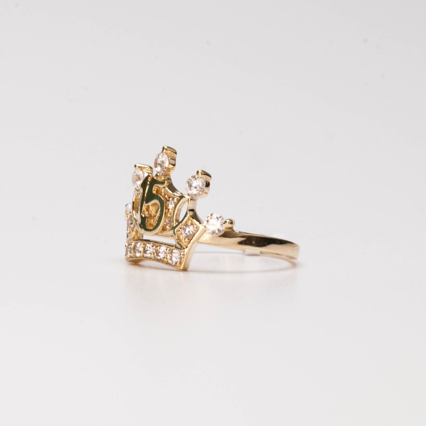 10K Sweet 15 Tiara Ring