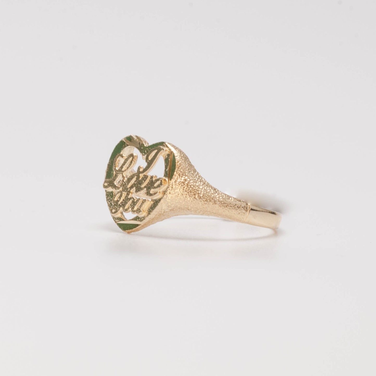 10K Heart Ring