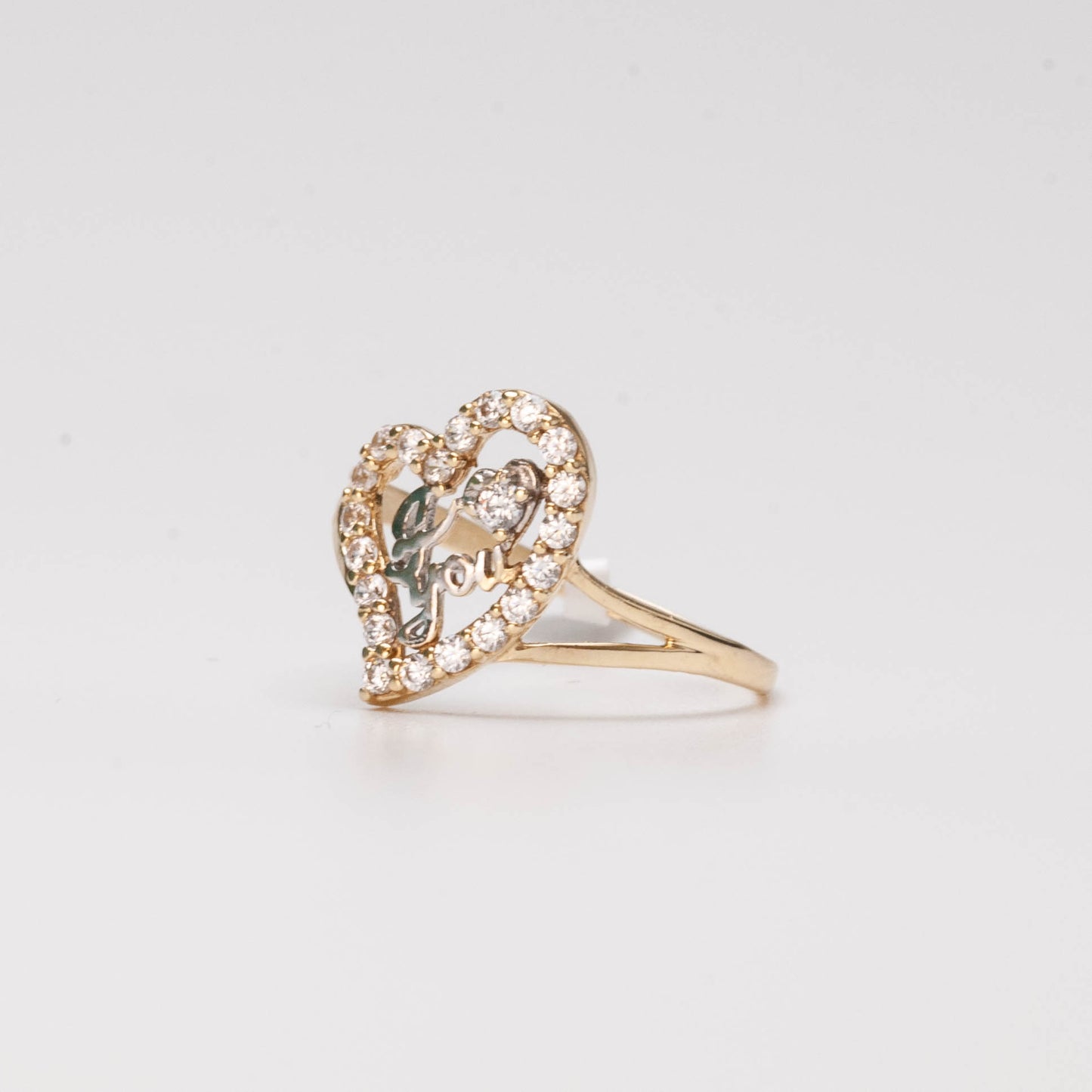 10K Heart Ring