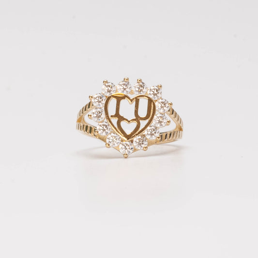 10K Heart Ring