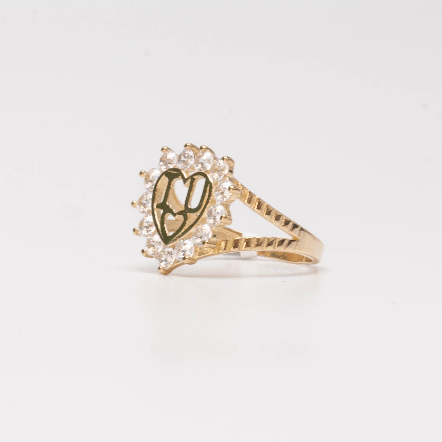 10K Heart Ring