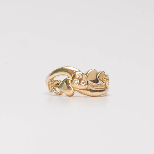 10K Heart Ring