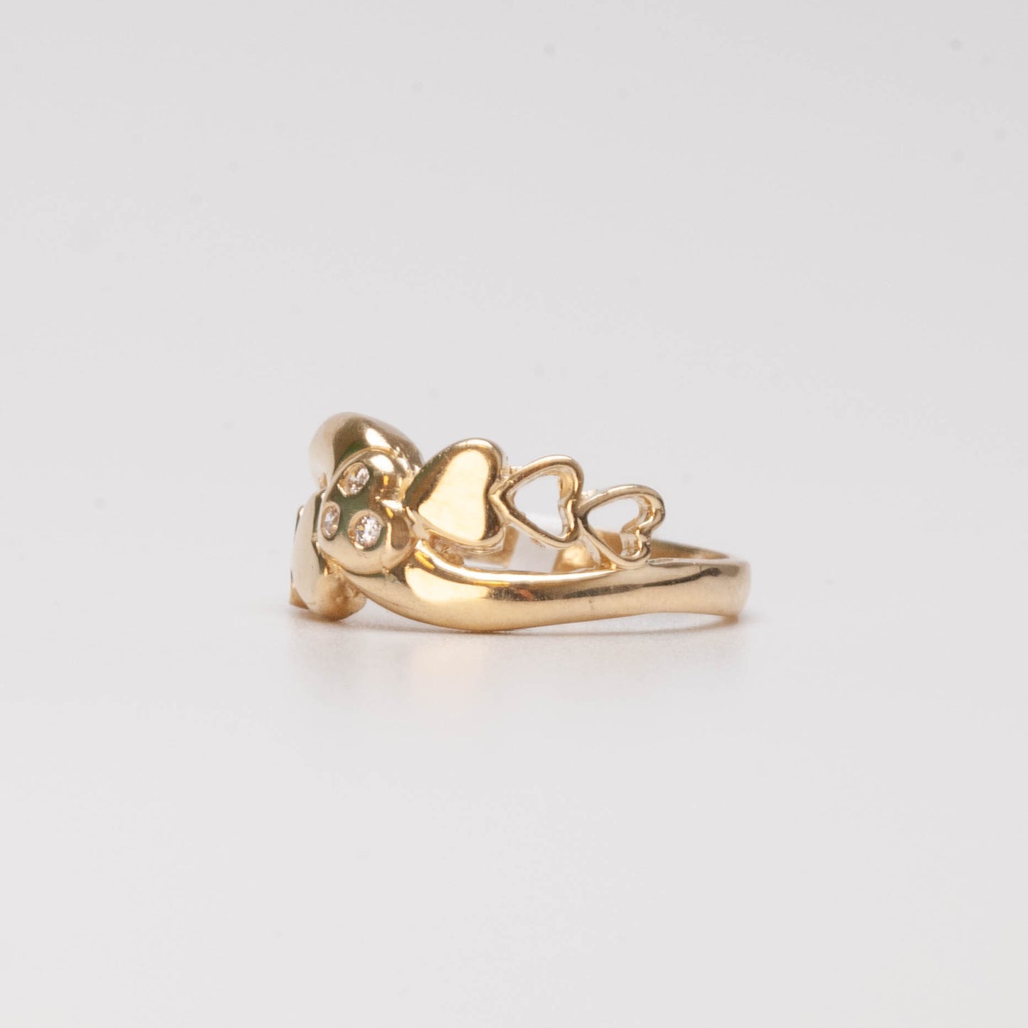 10K Heart Ring