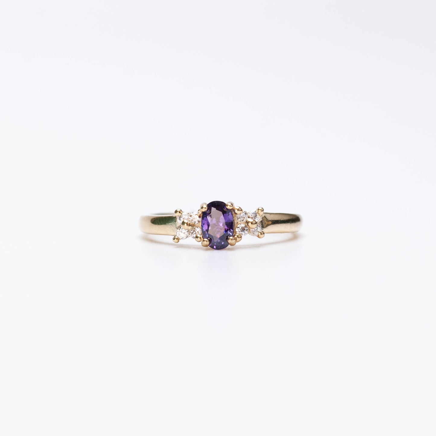 10K Birthstone Oval Ring