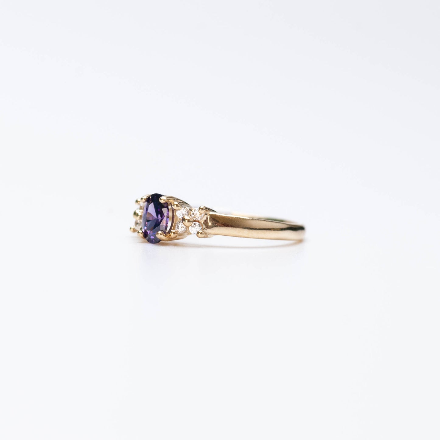 10K Birthstone Oval Ring