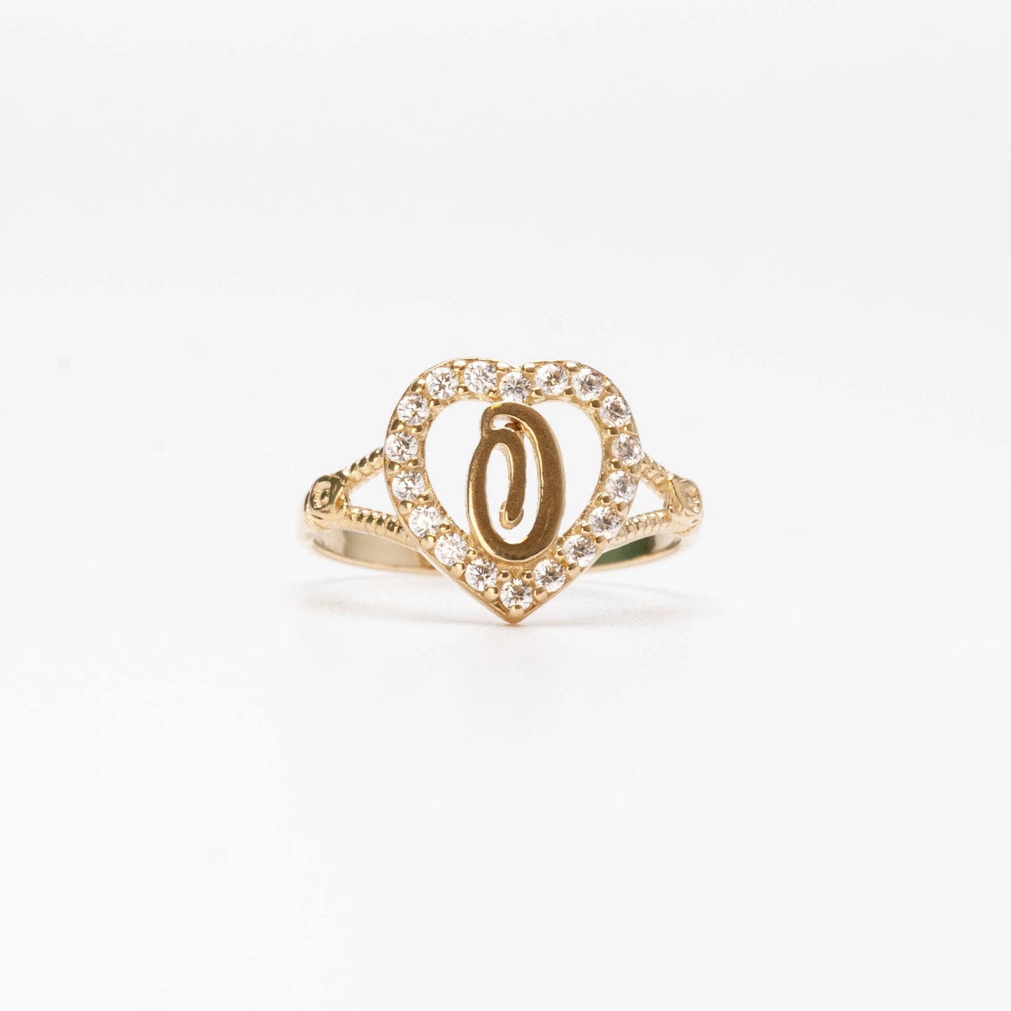 10K Heart Initial O Ring