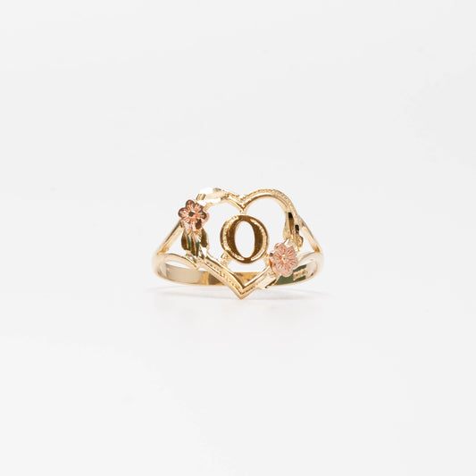 10K Heart Initial O Ring