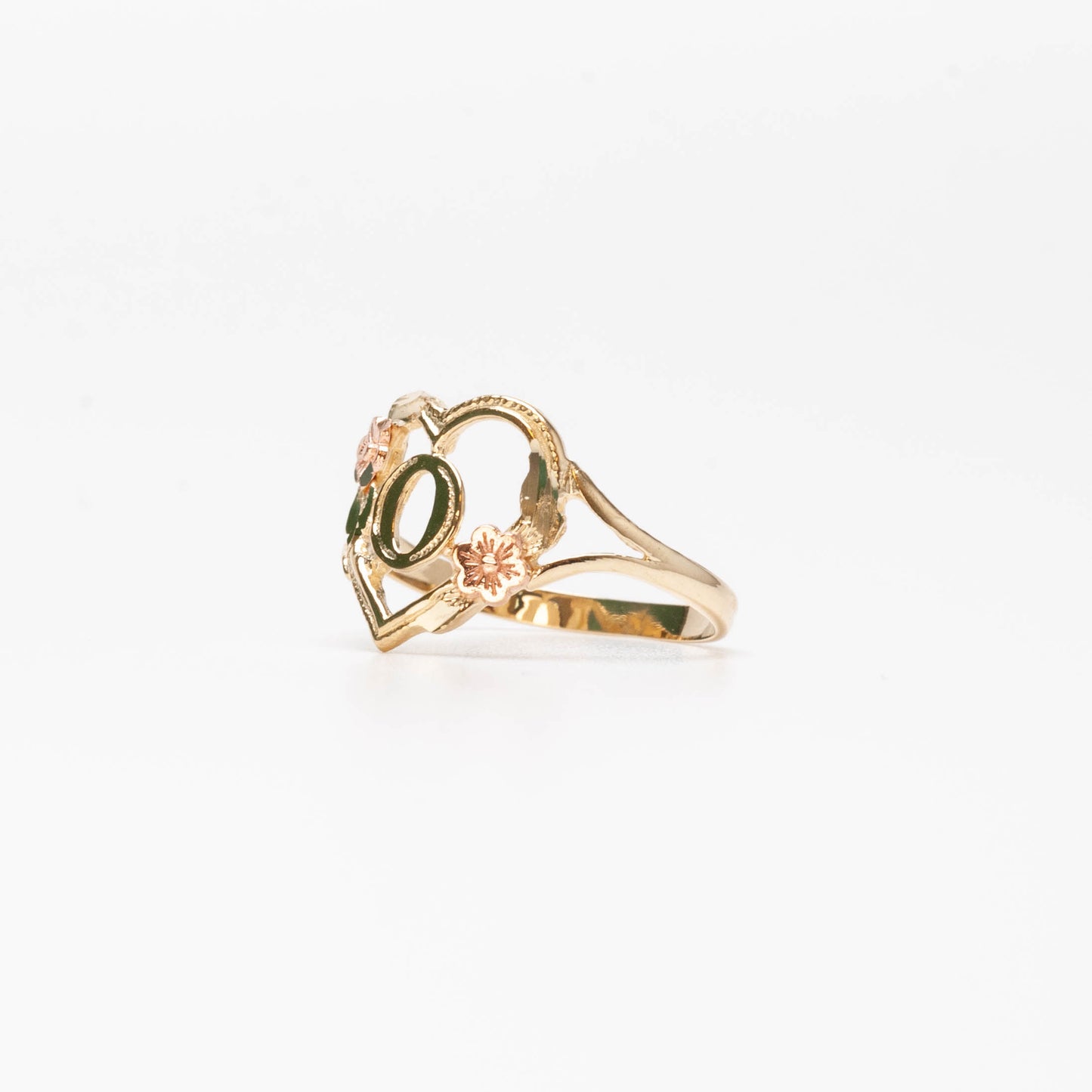 10K Heart Initial O Ring