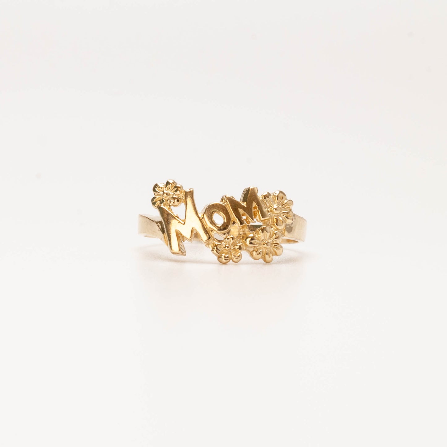 10K MOM Flower Ring