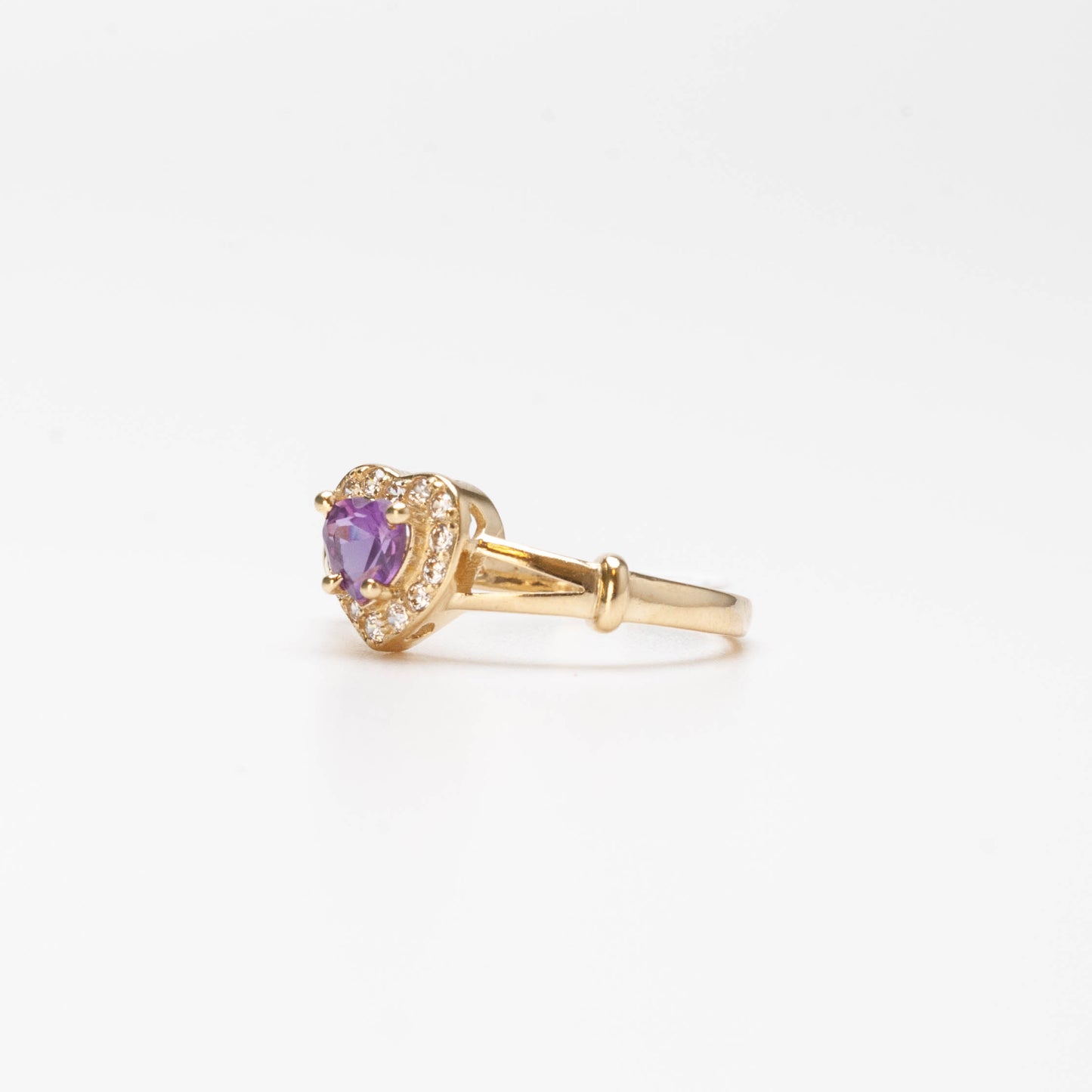 10K Birthstone Heart Ring