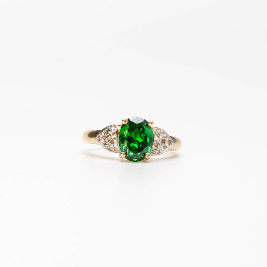 10K Birthstone Oval Ring