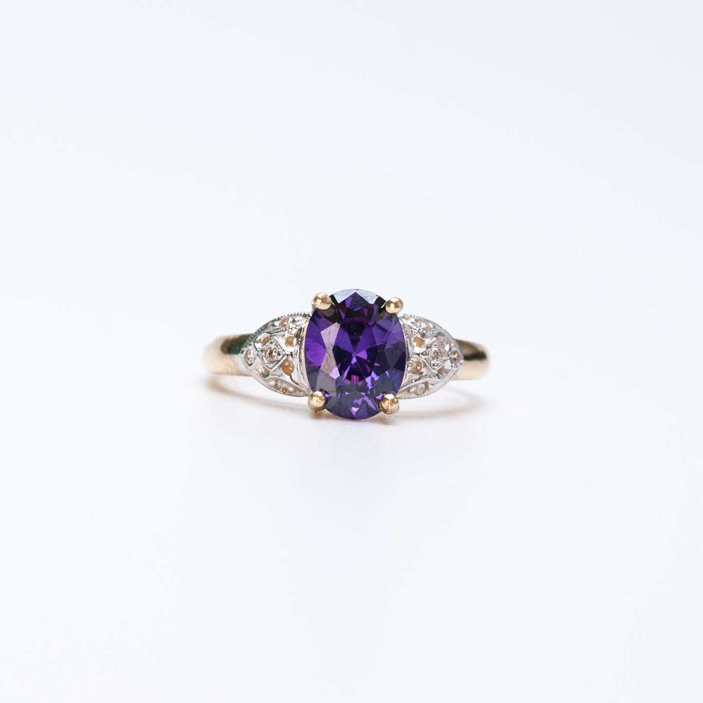 10K Birthstone Oval Ring