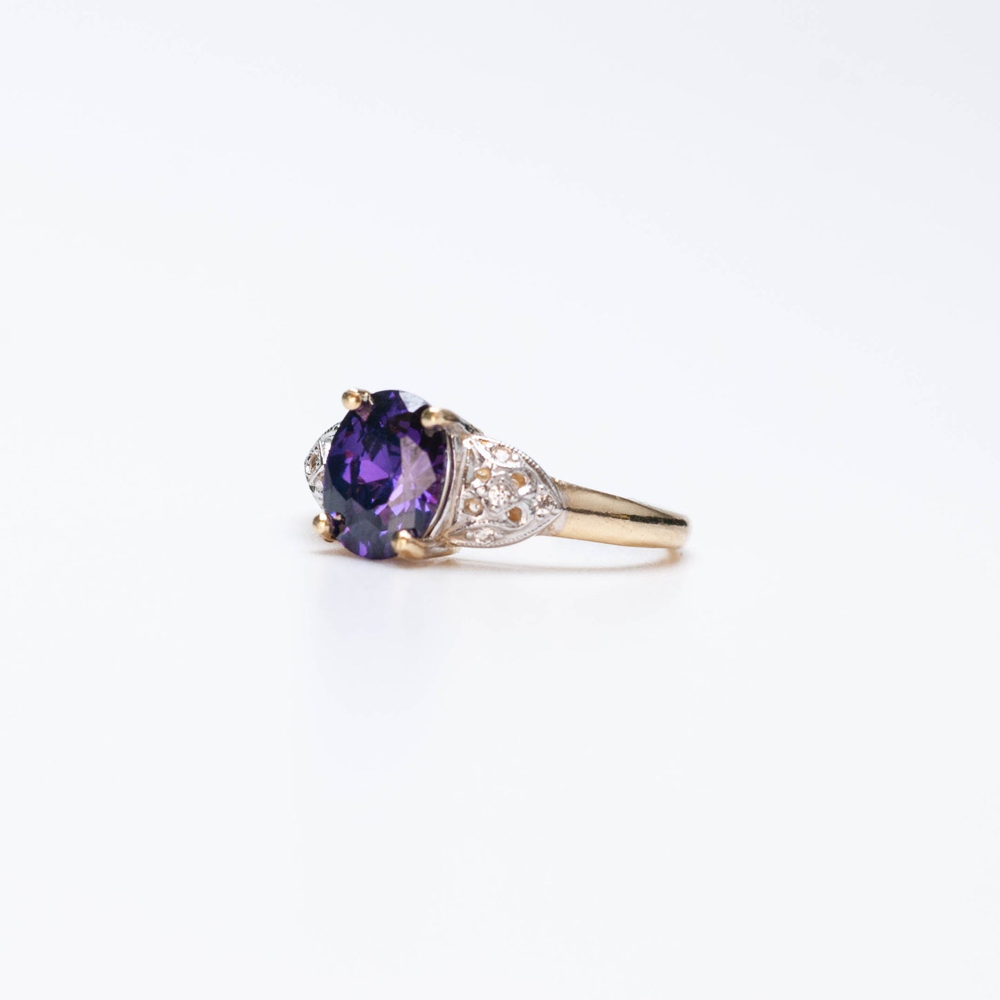 10K Birthstone Oval Ring