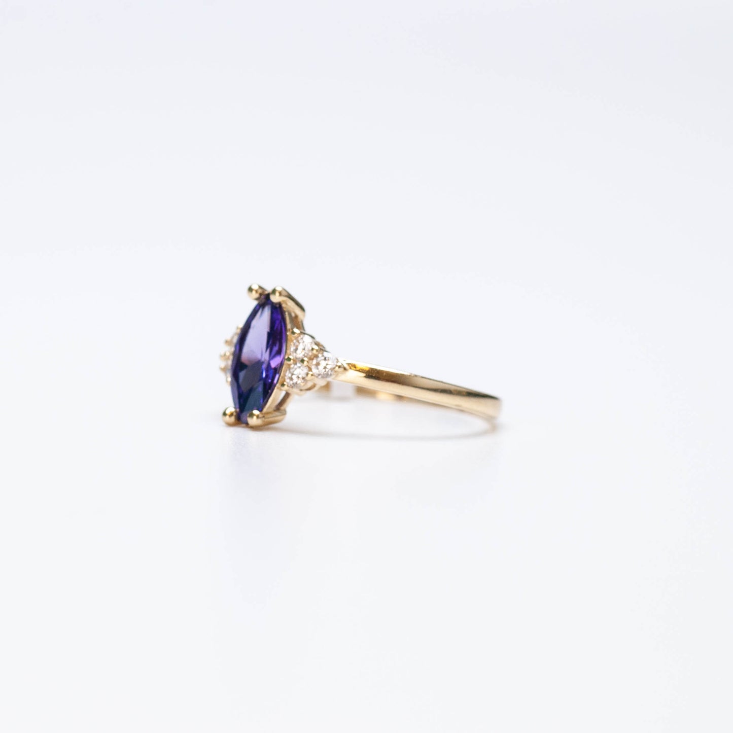 10K Birthstone Marquise Ring