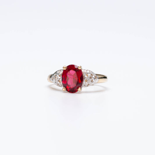 10K Birthstone Oval Ring