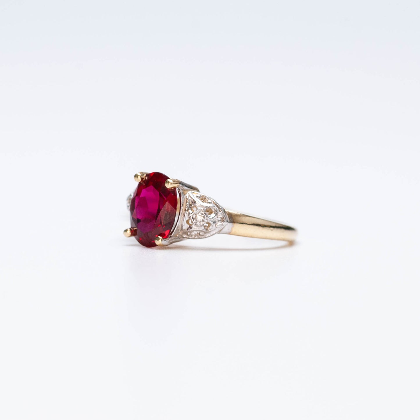 10K Birthstone Oval Ring