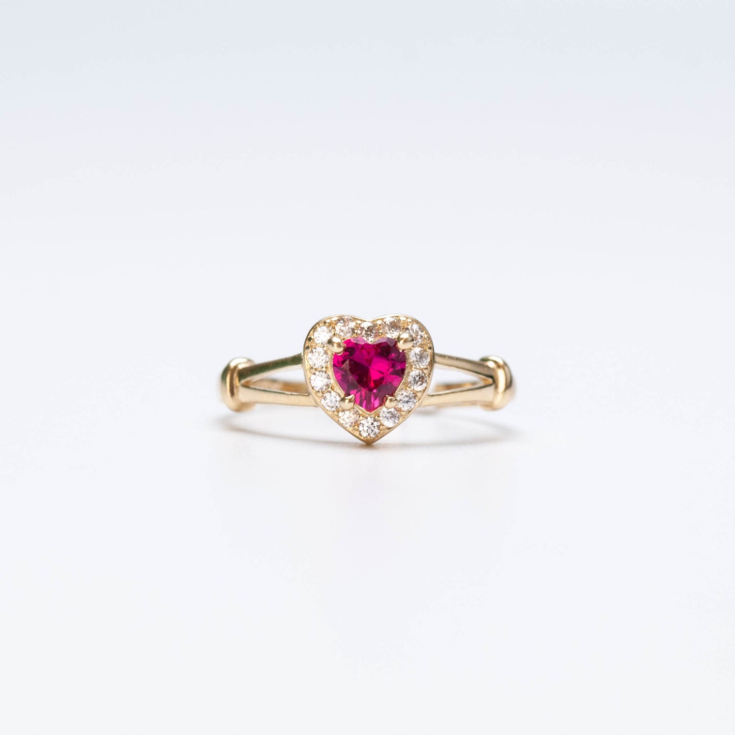 10K Birthstone Heart Ring