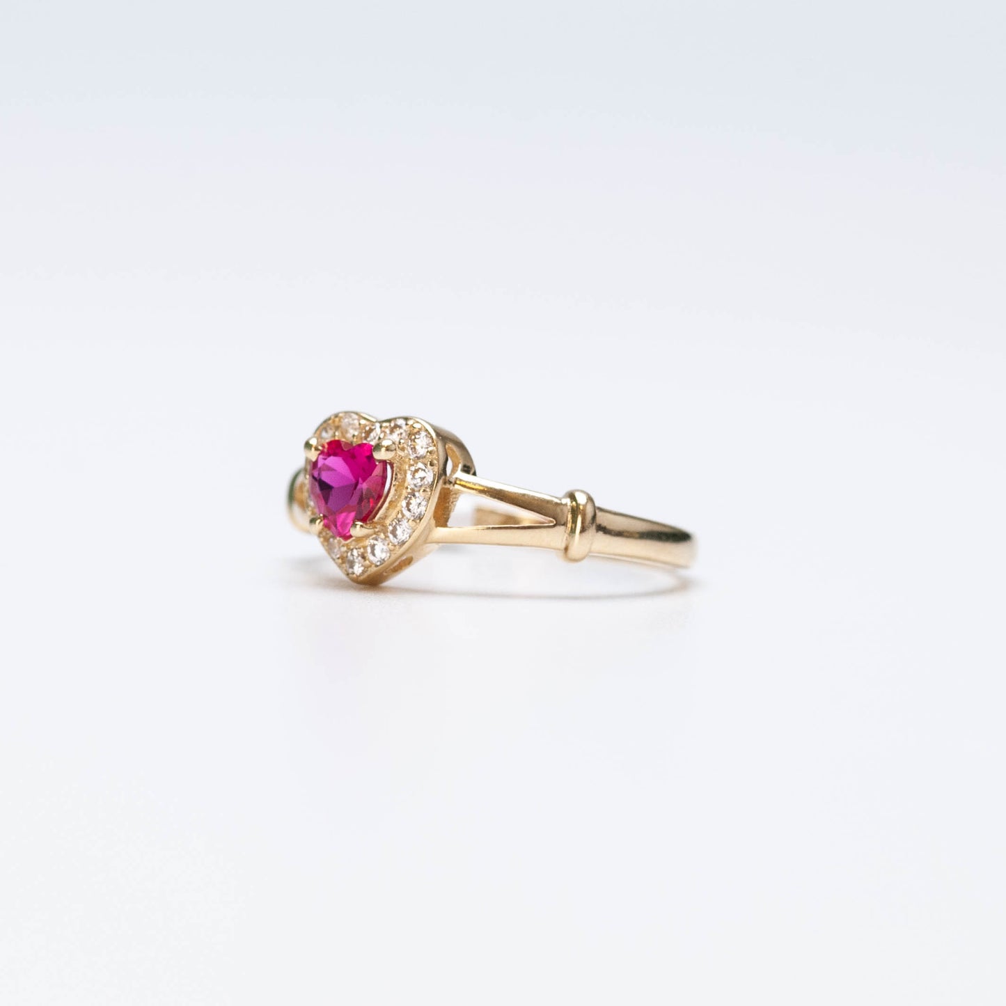 10K Birthstone Heart Ring