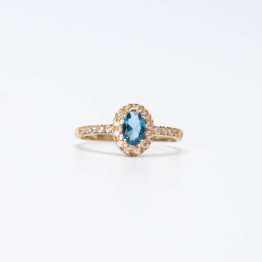 10K Birthstone Oval Ring