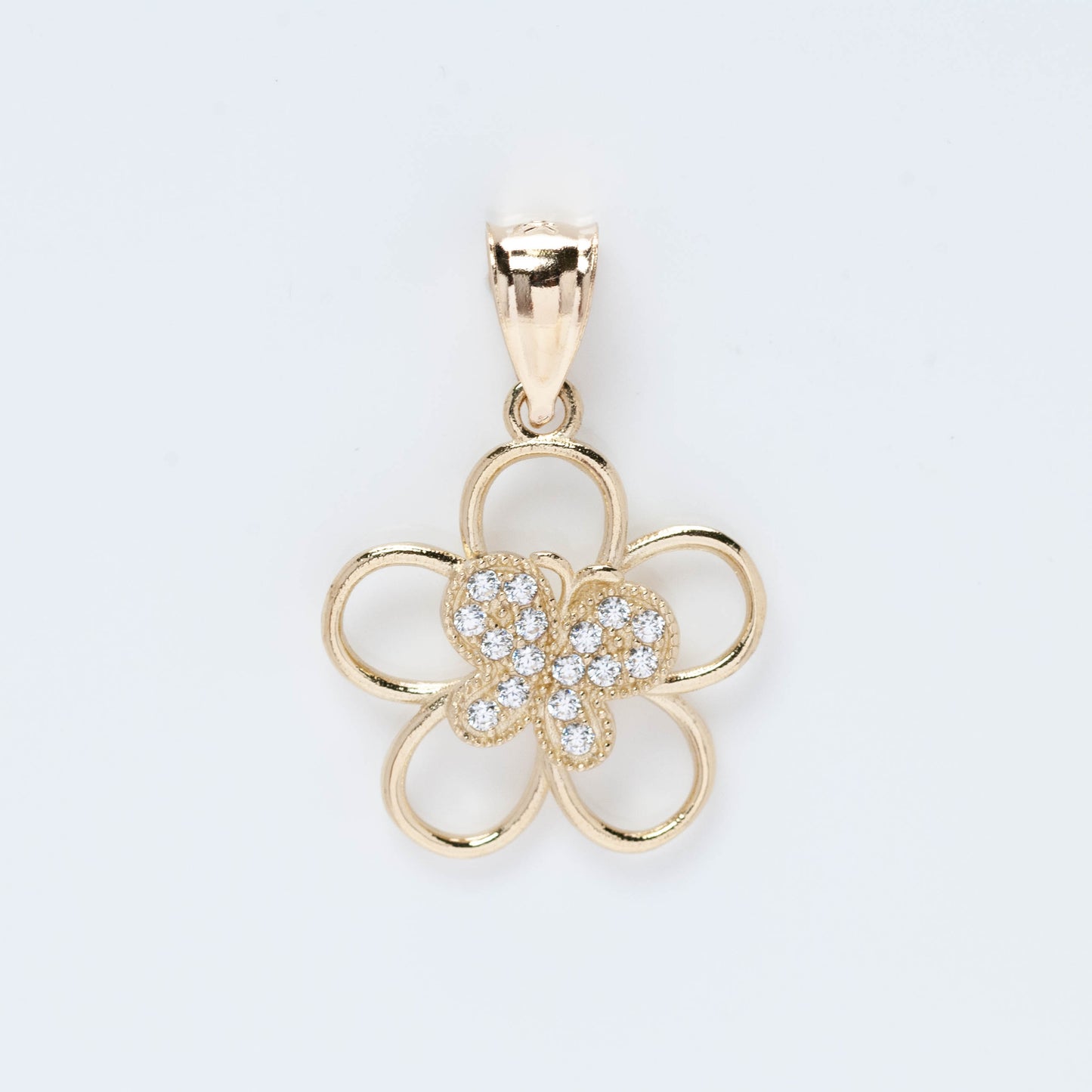 10K Gold Flower Pendant