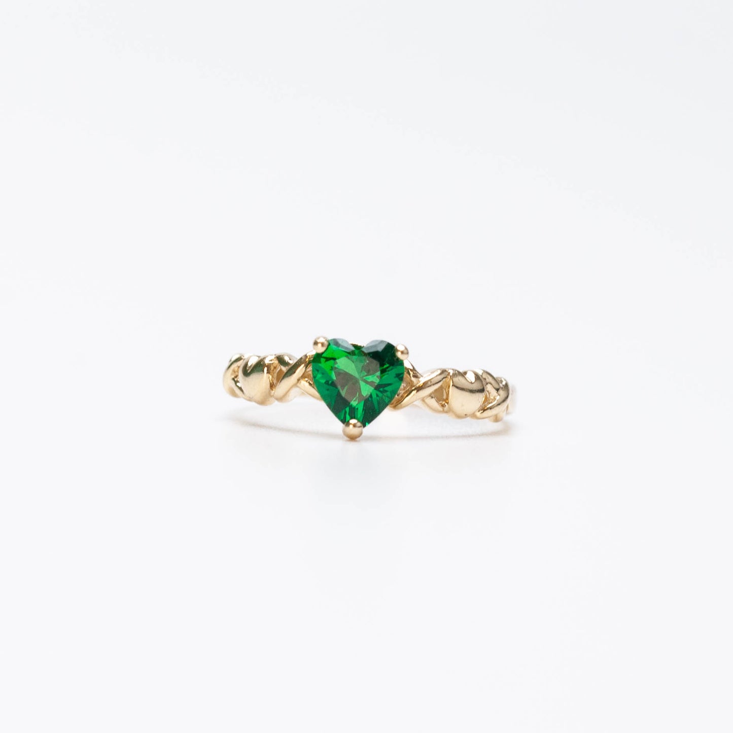 10K Birthstone Heart Ring