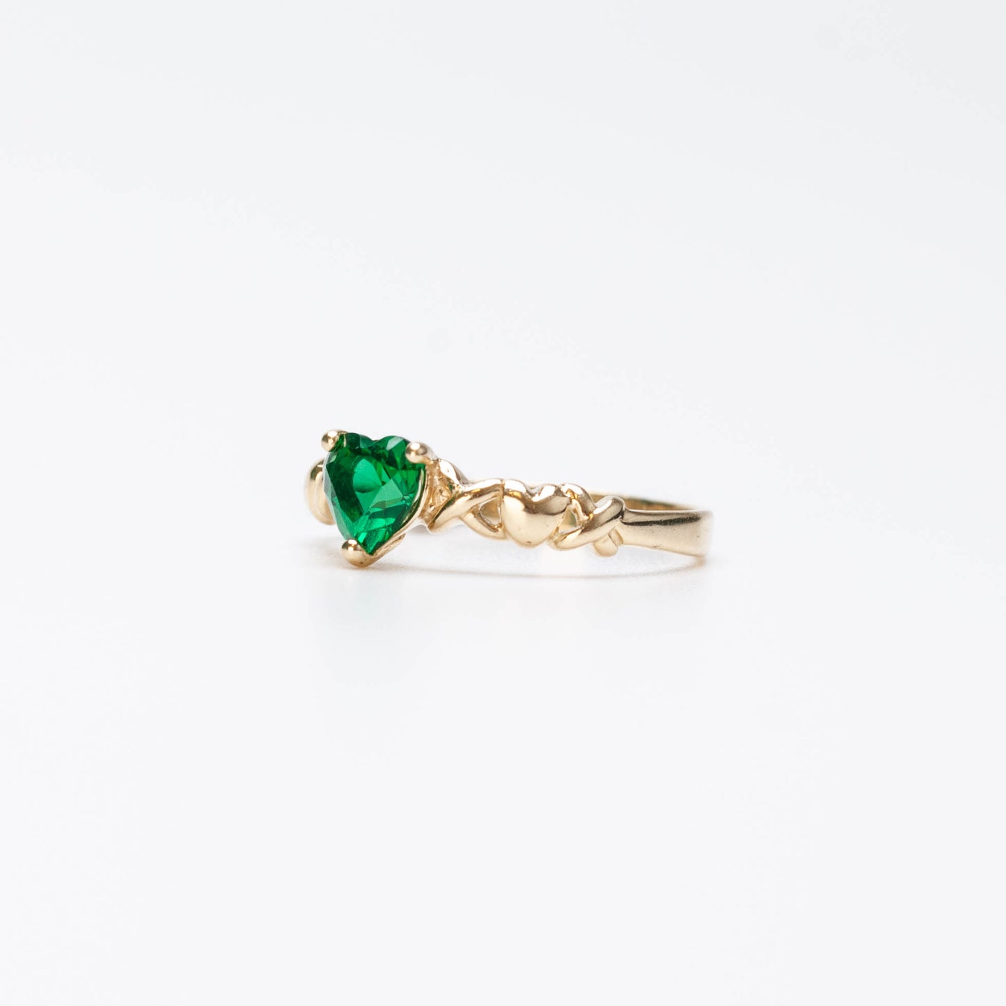 10K Birthstone Heart Ring