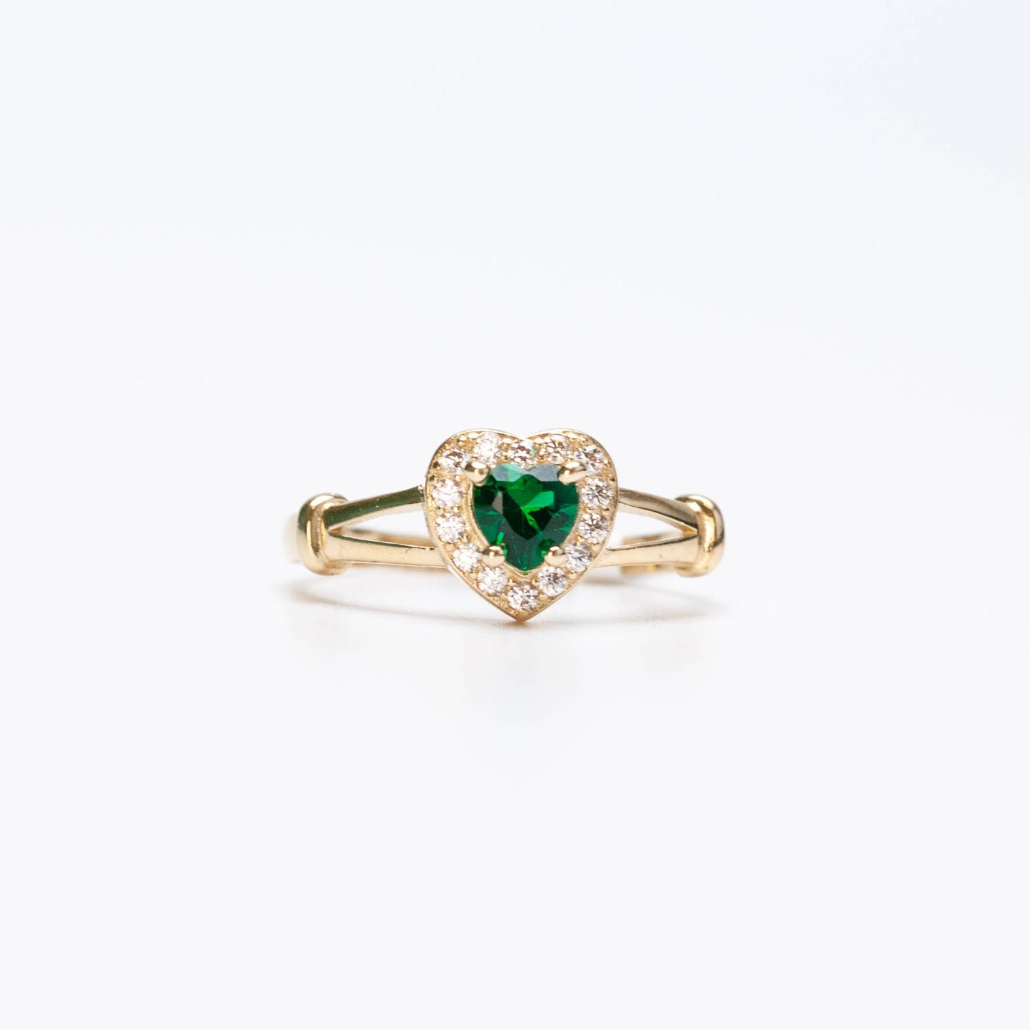 10K Birthstone Heart Ring