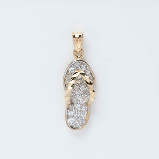 10K Gold Sandal Pendant