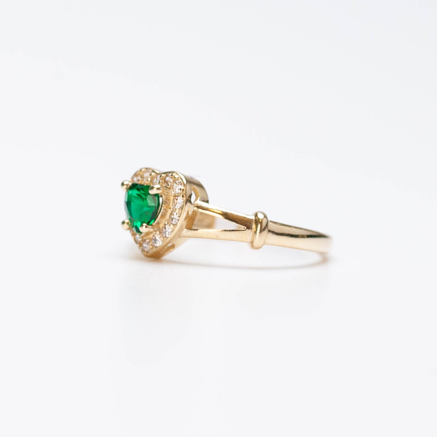 10K Birthstone Heart Ring