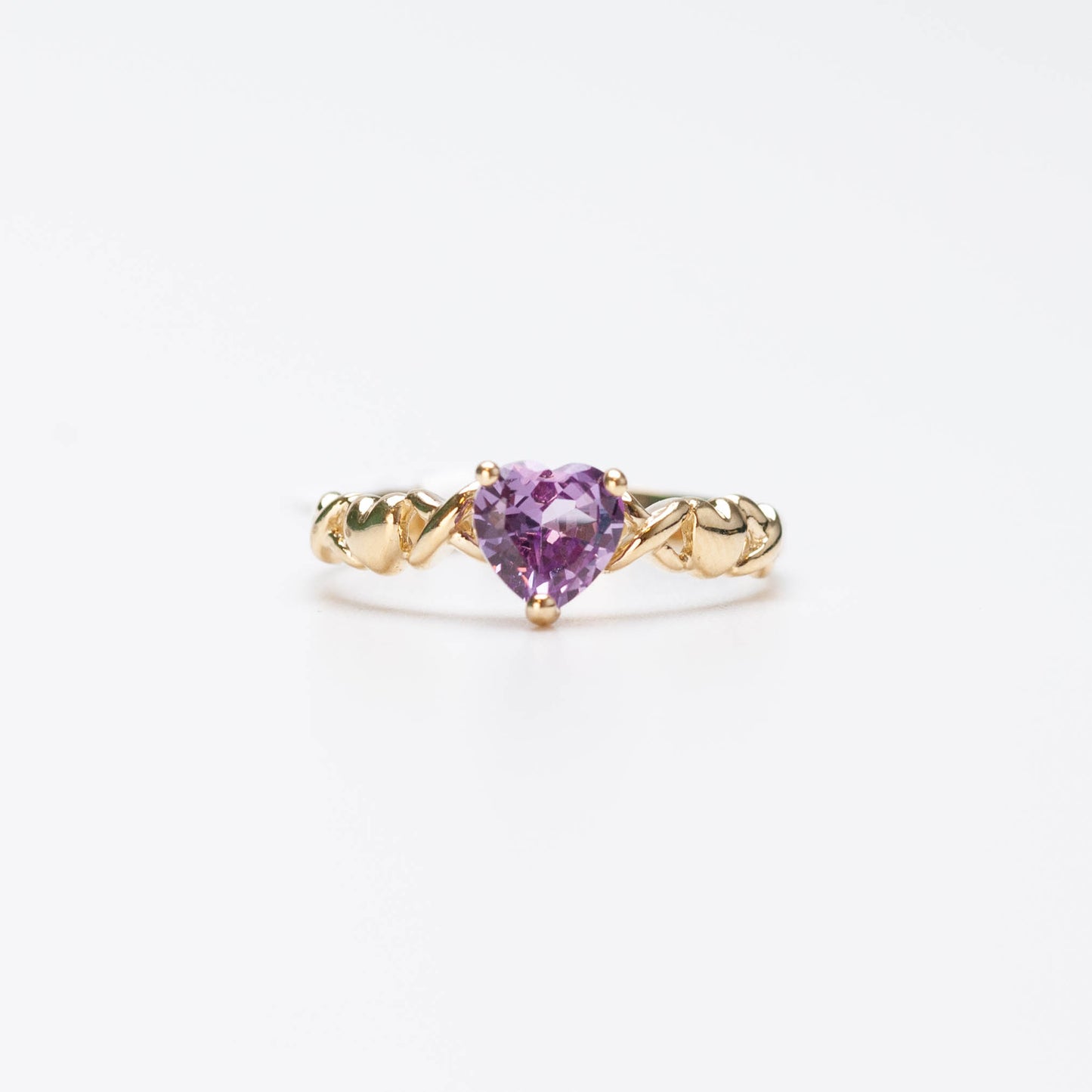 10K Birthstone Heart Ring