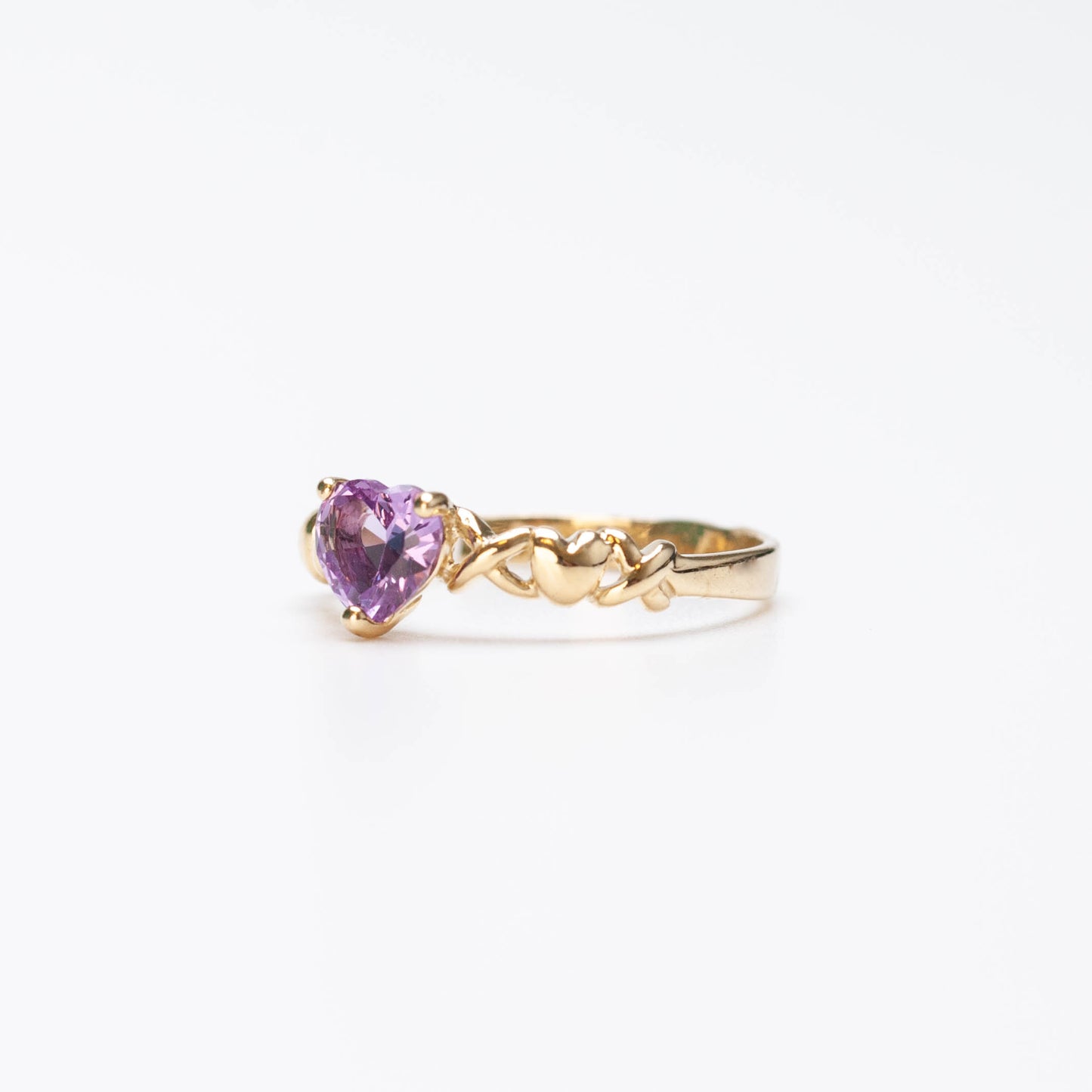 10K Birthstone Heart Ring